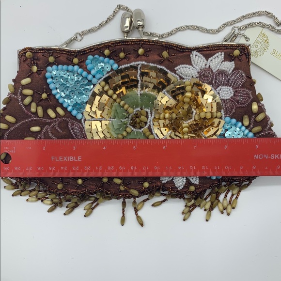 🤩 New 2 straps Beaded & Sequined Evening Bag - Picture 8 of 10